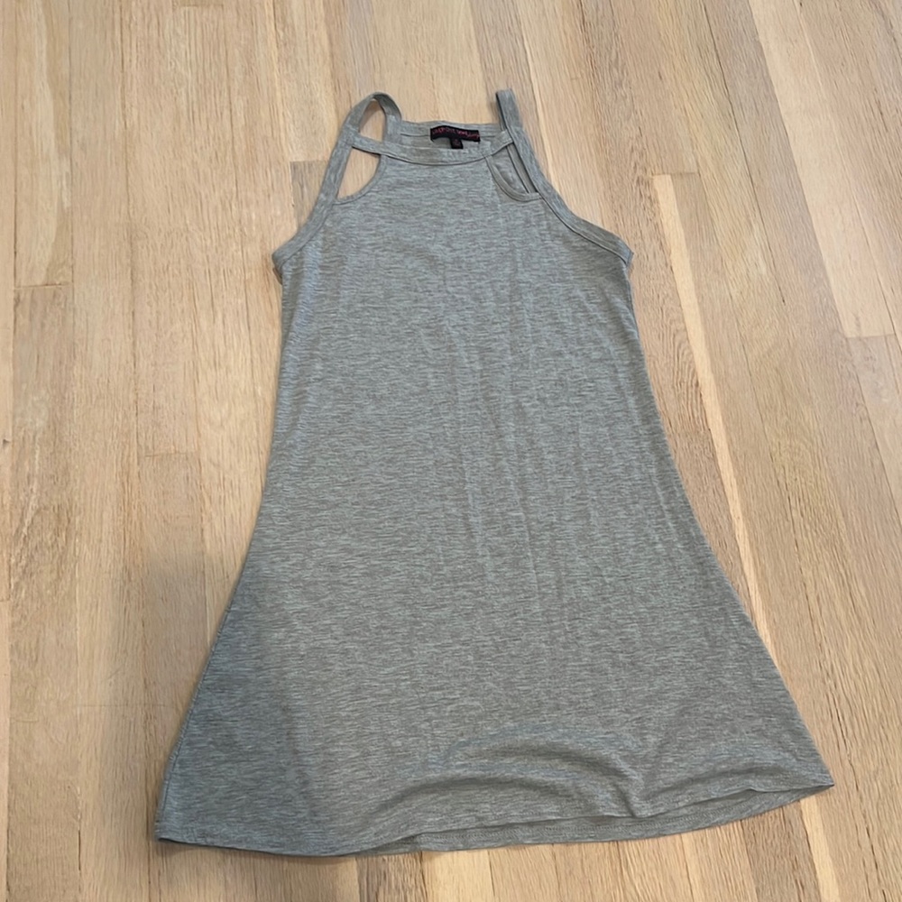 Laugh out loud always grey dress with cutouts women’s size medium